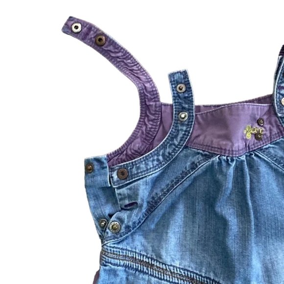 Mexx Colourblock Denim Lightweight Dress 6-9 Months - Picture 5 of 10